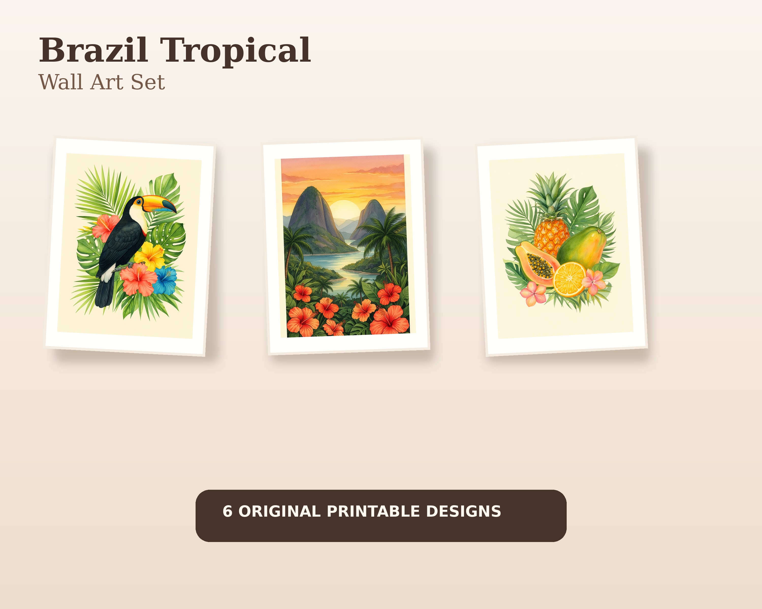 Brazil Tropical Wall Art Set preview