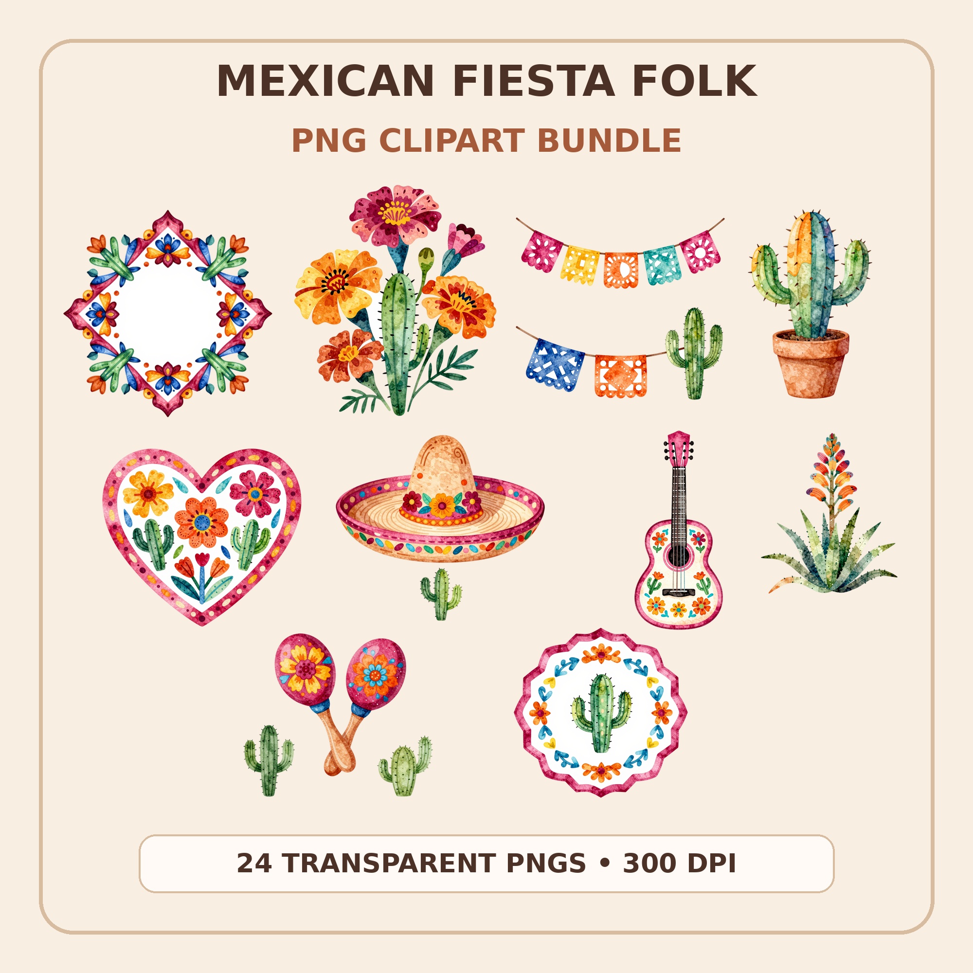 Mexican Fiesta Clipart Bundle preview