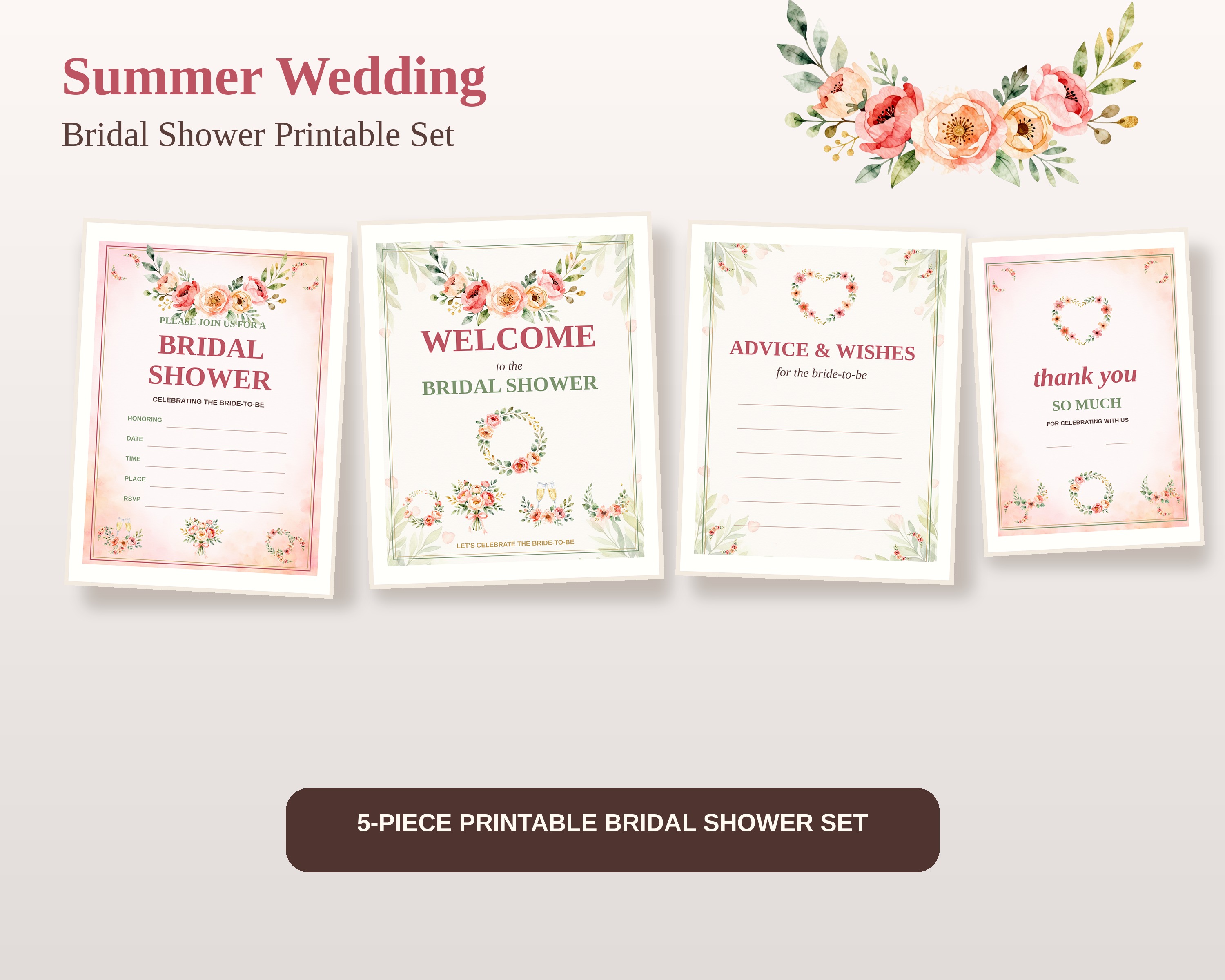 Bridal Shower Party Kit Printable preview