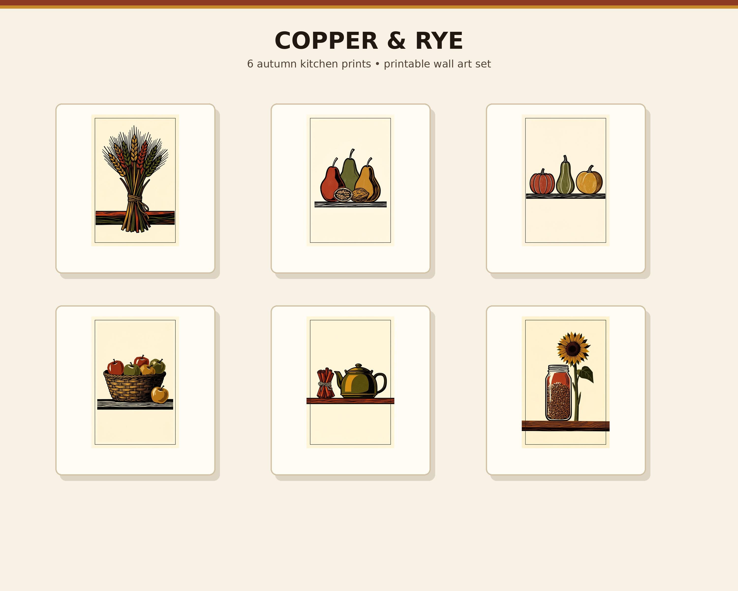 Autumn Kitchen Wall Art Set preview