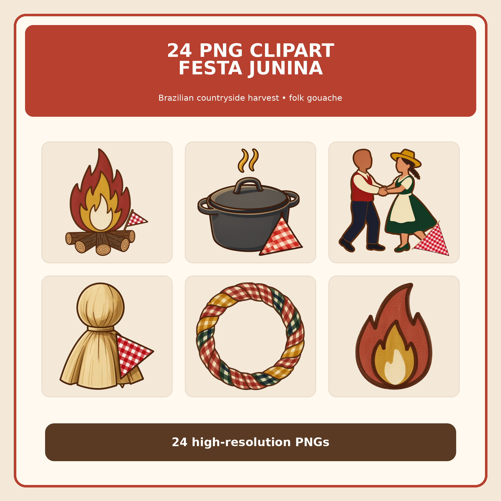 Festa Junina PNG Clipart Bundle preview