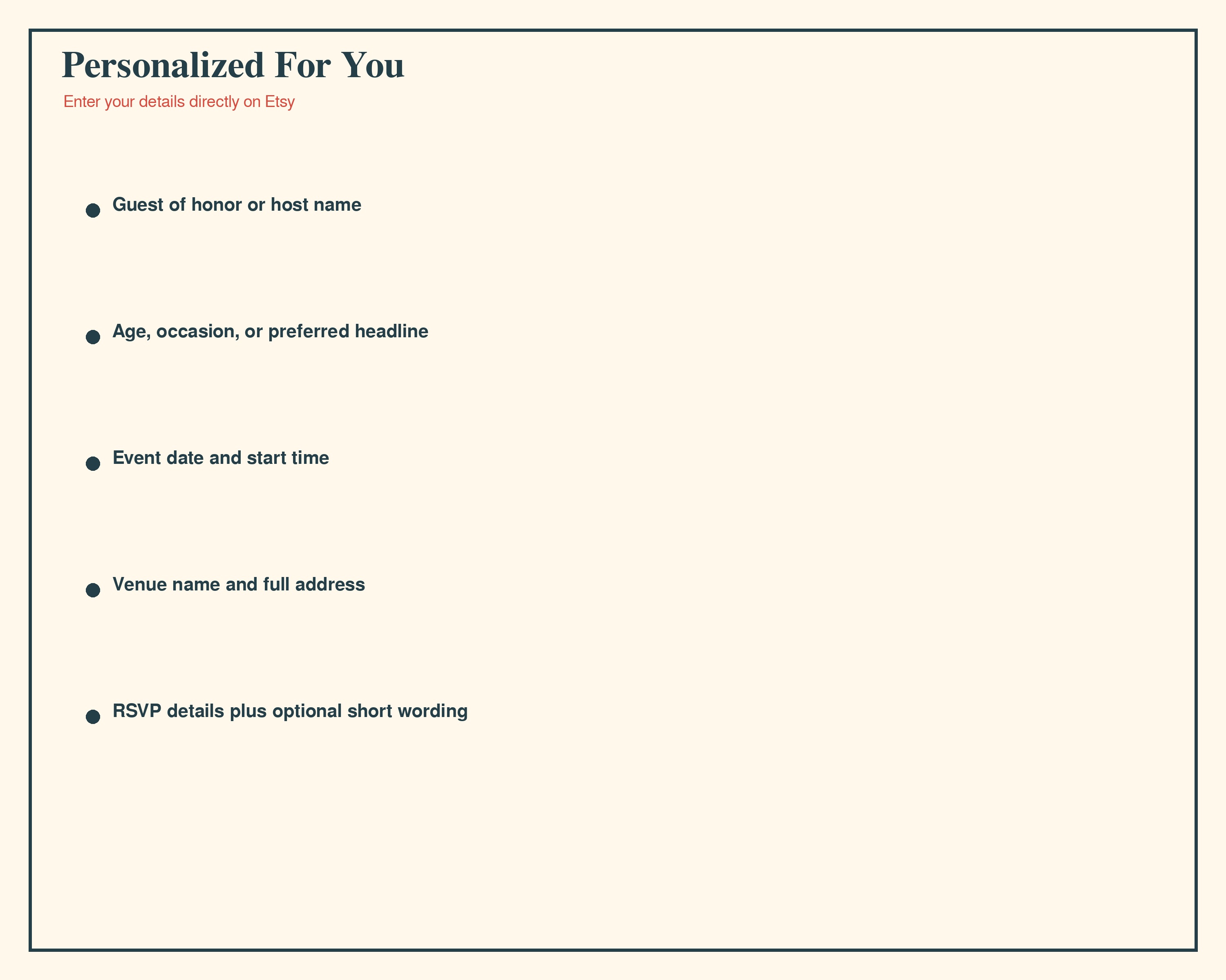 2 personalization fields