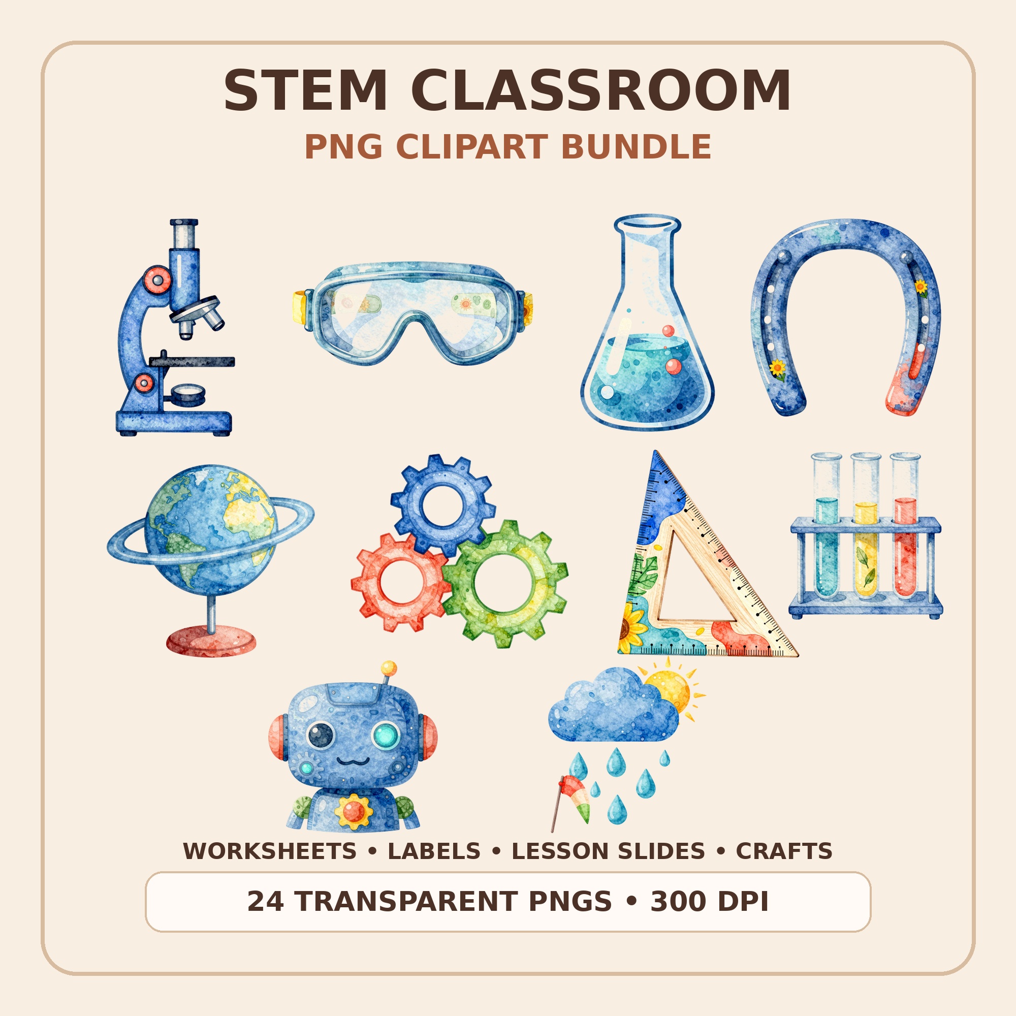 STEM Classroom Clipart Bundle preview