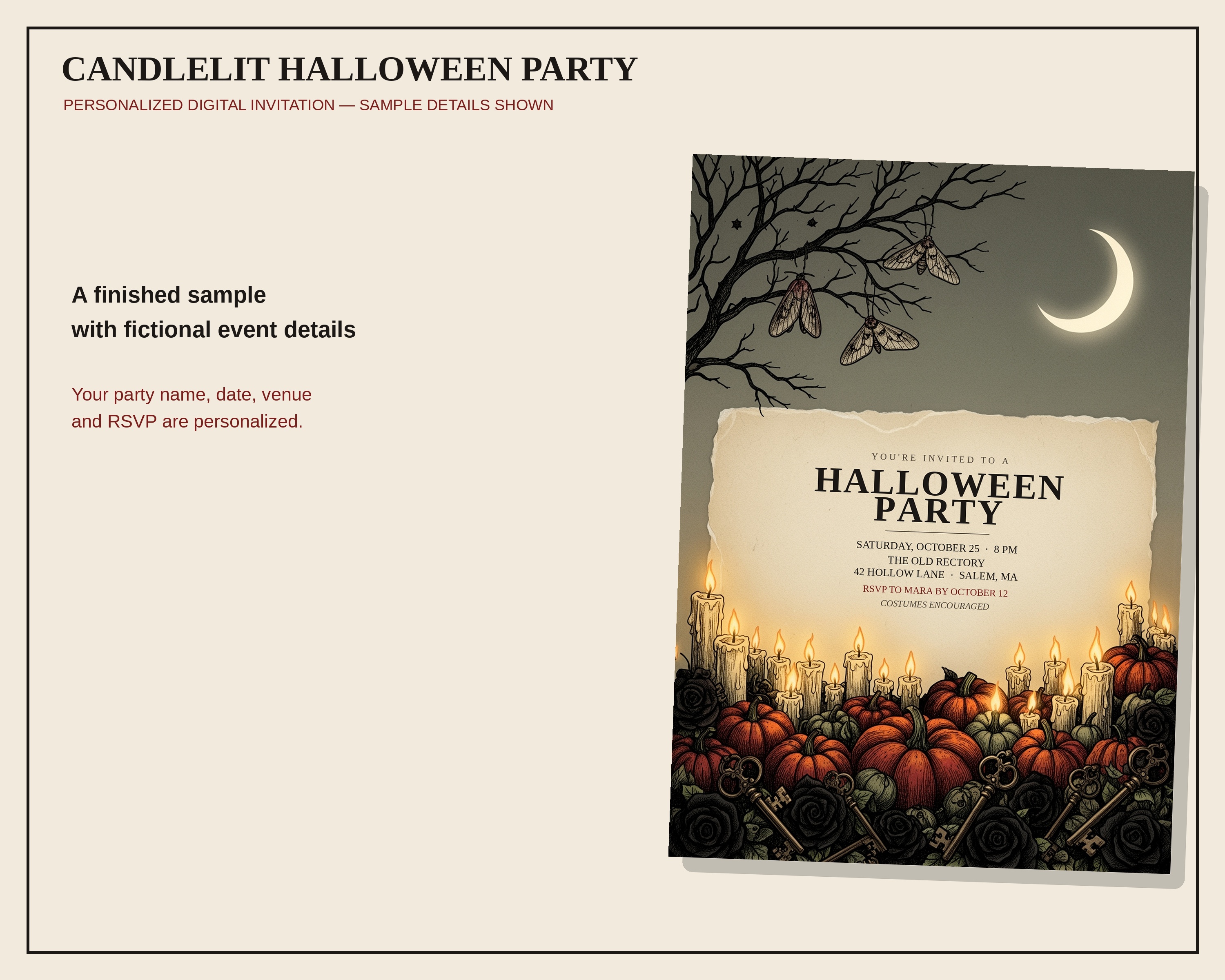 Personalized Halloween Party Invitation preview