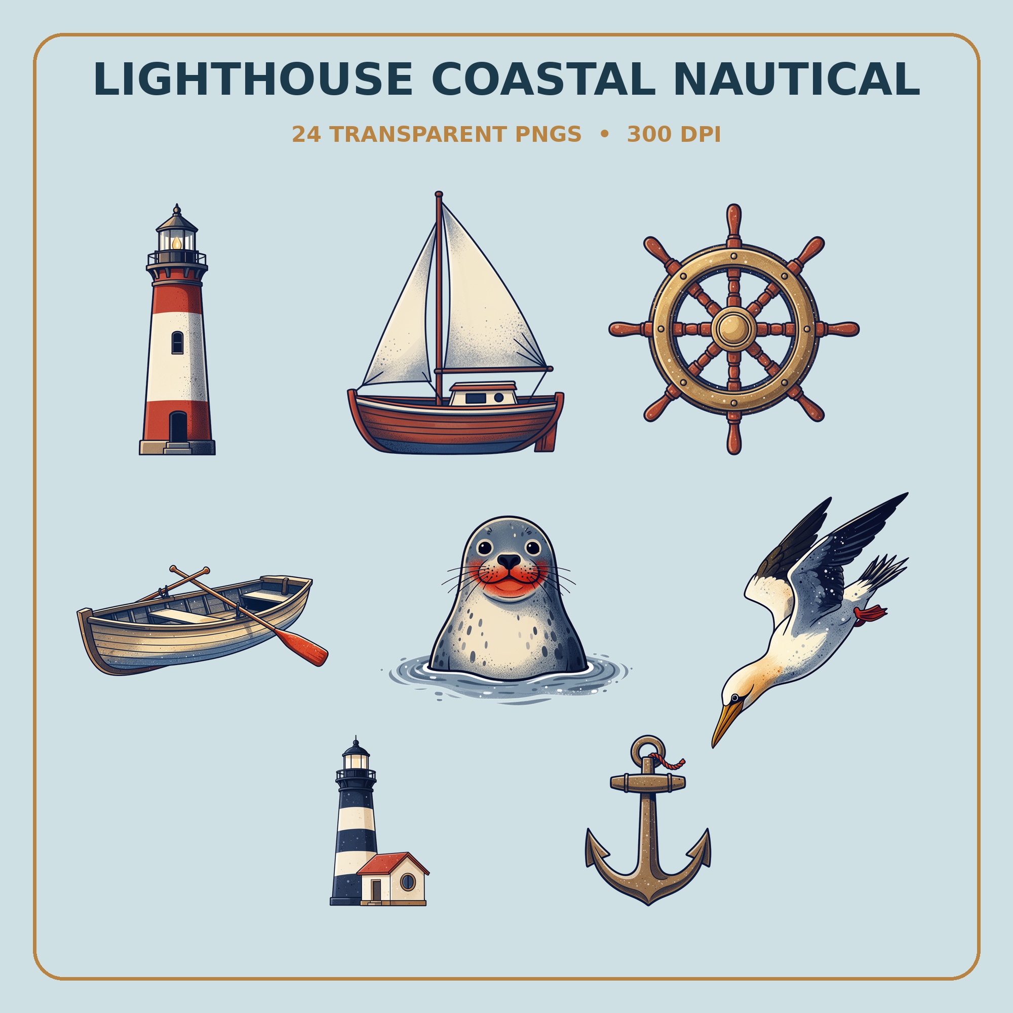 Lighthouse Clipart Bundle preview