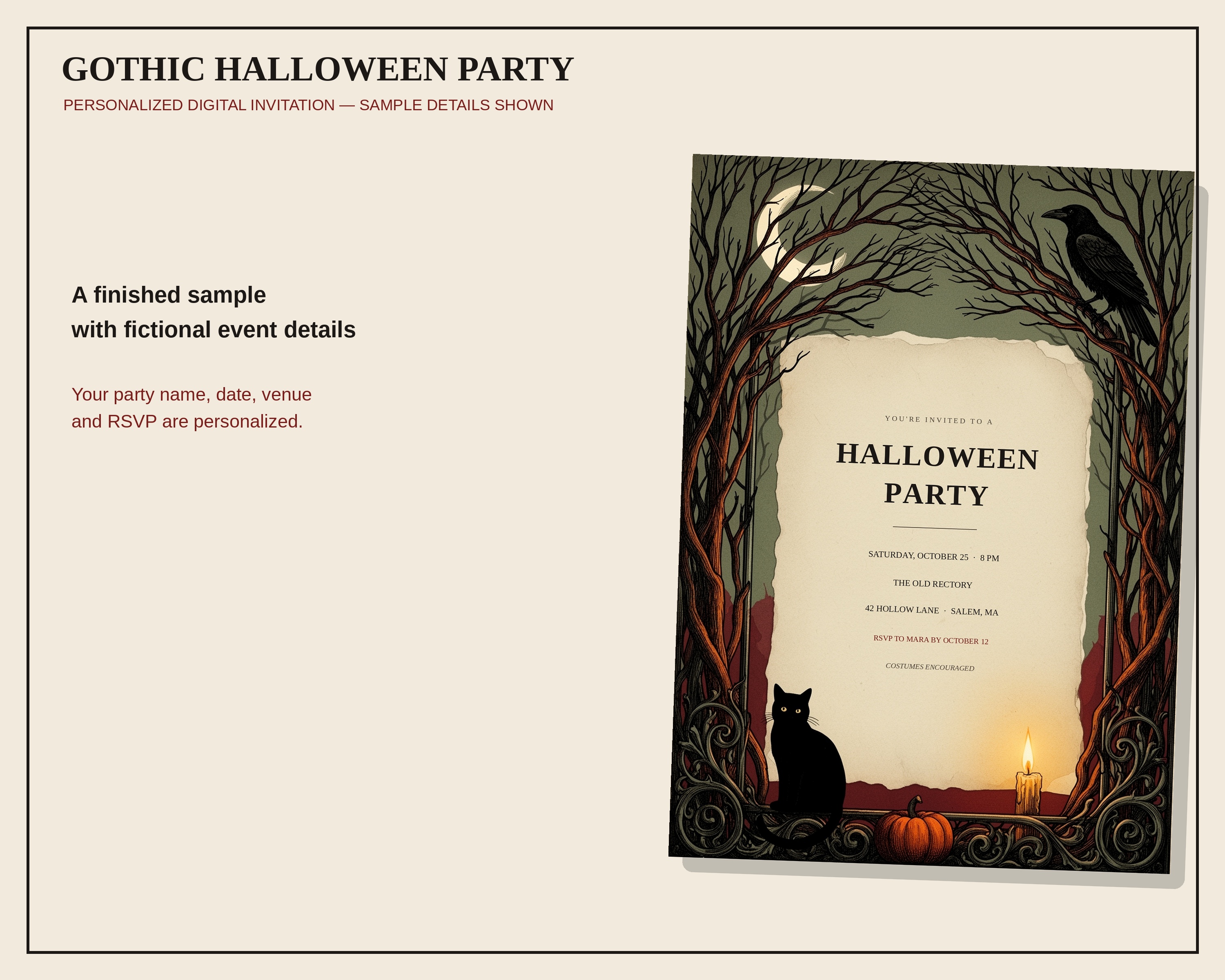 Personalized Halloween Party Invitation preview